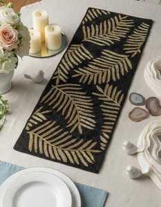 Handmade Beaded Embroidered <b>Table</b> <b>Runner</b> Floral <b>Placemats</b> Custom <b>Table</b> Linen for Home Wedding Hotel Banquet - Product Image 5
