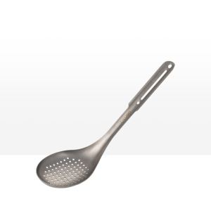 Cuillère à écrémer à tête large de 9,8 cm en titane pur TiKOBO |   Passoire à aliments robuste et antirouille pour la cuisine - Product Image 1
