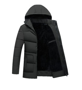 Hot Sales Custom Print Logo <b>Men's</b> Winter Casual Zipper <b>Long</b> Street Wear Hoodie Puffer Clothing Jacket - Product Image 5