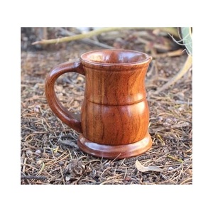 Mug à café en bois massif, fait main, style rustique, finition naturelle, vaisselle écologique pour la maison et la cuisine - Product Image 3