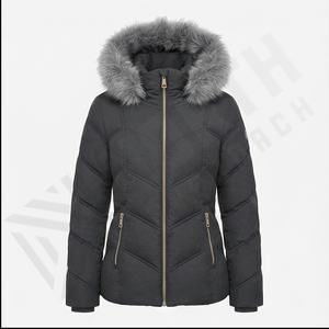 Parka acolchada impermeable ecológica de longitud Regular para mujer de invierno al mejor precio, chaqueta a prueba de viento con forro de fibra de bambú frontal - Product Image 2