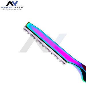 Fine-<b>Edge</b> Stainless Steel Thinning Razor Easy Grip Barber Style <b>Trimmer</b> Smooth Face Body Shaping Grooming Thinning Razors - Product Image 4