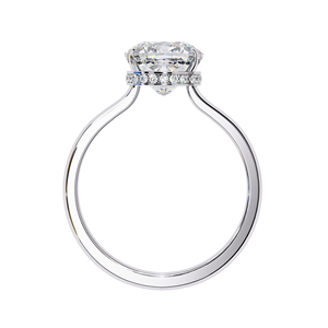 Anillo de Compromiso de Diseño con Diamante Cultivado en Laboratorio de 2.5 CT, Corte Cojín, Oro Amarillo de 14K, Certificado IGI, Regalos de Aniversario y Boda - Product Image 5