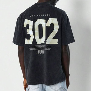 T-shirt en coton imprimé pour homme grande taille, col rond, manches courtes, style jersey décontracté, design avec logo sur le devant - Product Image 4