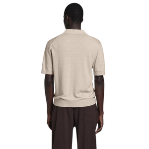 Polo de Lino Tejido para Hombre, Manga Corta, Ligero, Transpirable, Corte Ajustado, Casual, Elegante, Ropa de Verano Ecológica, Venta al Por Mayor - Product Image 6