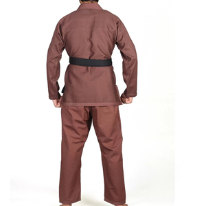 Kimono de Jiu Jitsu Brasileño Personalizado de Alta Calidad para Adultos Unisex, Color Marrón, Opción Frontal, Duradero, Transpirable y Ligero para Artes Marciales - Product Image 4