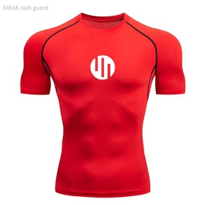 Men's T-shirt Fitness Compression Shirt Quick Dry Short Sleeve Gym Muscle Shirt Breathable White Black Sun protection Sportswear - Product Image 3