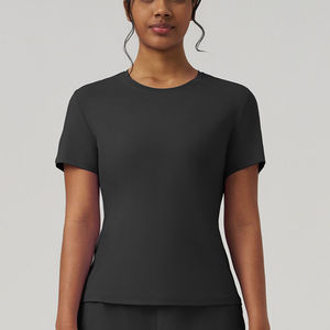 T-shirts de sport pour femmes, doux et de haute qualité, à manches courtes, unis, amples et décontractés, pour la gym et le yoga, collection 2026 - Product Image 6