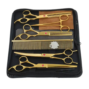 Hair Cutting <b>Scissor</b> Set With Safety Round Tip For <b>Dog</b> Grooming <b>Scissor</b> Pet Set Cutting durable Cleaning Pet Grooming <b>Scissor</b> - Product Image 1
