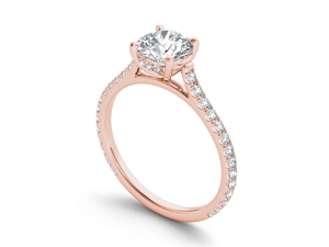 Anillo Solitario Aries Jewel con Diamante Cultivado en Laboratorio de 1 Quilate, Oro Sólido de 14K, Corte Brillante Redondo, para Uso Diario, Boda, Estilo Clásico - Product Image 5