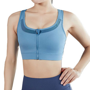 Sujetador deportivo de yoga para mujer al por mayor, transpirable, con logo frontal, de alta sujeción, con almohadillas extraíbles, sin costuras - Product Image 2