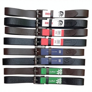 Factory Direct Supplies Custom Steel Square Cow Hide Leather Pin Buckle Belt European Style Vintage Design Solid Long Lasting - Product Image 6
