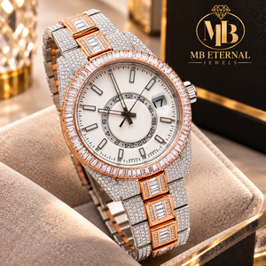 Reloj de Lujo Unisex MB ETERNAL con Diamantes Cuadrados de 41 mm, Movimiento de Cuarzo Analógico Citizen, Correa de Acero Inoxidable, Cristal de Zafiro y Hebilla - Product Image 3