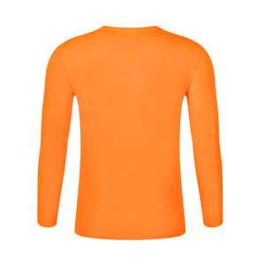 เสื้อยืดแขนยาวผู้ชายสีส้ม คอโอ ทรงปกติ สีพื้น ใส่สบายๆ - Product Image 5