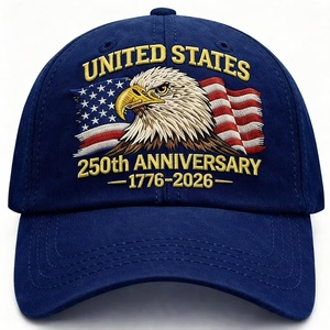 Casquette patriotique pour hommes, casquette de baseball pour le 250e anniversaire des États-Unis, pour célébrations décontractées - Product Image 1