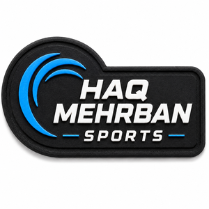 HAQ MEHRBAN SPORTS 3D Embossed Rubber Eco-Friendly Roll Logo Patch Rectangle Laser Cut Heat Transfer Printing Garment Label - Product Image 1