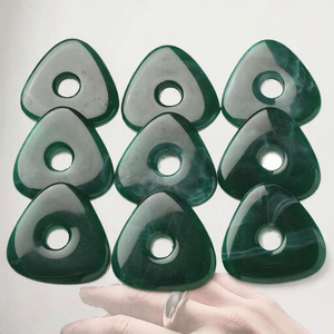 Breloque triangulaire irrégulière de 40 mm à dos plat, en résine, thème bouddhiste, pour patch bouton, bijoux DIY et boucles d'oreilles - Product Image 5