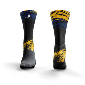 Custom Printed Yoga Crew Knitted Sports <b>Socks</b> Spandex Nylon Cotton Breathable High Quality Medium Thickness Anti Slip High <b>Grip</b> - Product Image 4