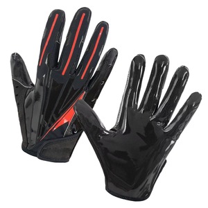 Custom Professional American Football Goalkeeper Gloves Hand Grips Adjustable Wrist Strap Customized Color Logo Printing Gloves - Product Image 2