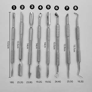 Empujador de Cutículas Profesional de Acero Inoxidable 420, Doble Punta, Reutilizable, Personalizable OEM, para Manicura y Pedicura - Product Image 6