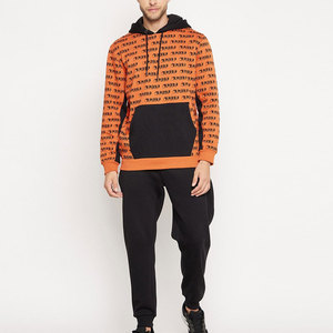 New Design Embroidery Eco-Friendly Four-Way Stretch Polyester/Cotton Custom Hoodies Flared Pants Stacked Joggers Unisex <b>Sets</b> - Product Image 1