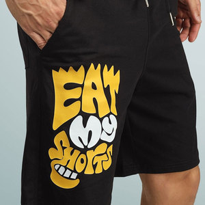 Shorts en velours côtelé vintage pour homme, respirants, écologiques, taille mi-haute élastique, avec poches, longueur au-dessus du genou, été - Product Image 6