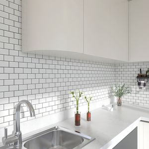 Lot de 10 papiers peints autocollants effet marbre 30x30 cm, céramique émaillée, adhésion facile pour murs et comptoirs de cuisine et salle de bain - Product Image 6