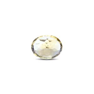 Natural Faceted Citrine Gemstone 8.5 Carat Certified Wholesale Yellow Oval Emerald Cut - Product Image 2