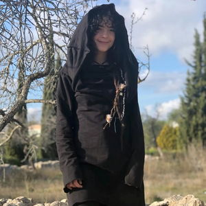 Robe à capuche en coton style bohème elfe fée pour femme, tenue de festival et de forêt - Product Image 4