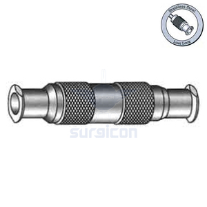 Adaptador de Transferencia de 3 cm / 1-1/4" con Conexión Luer Lock, Instrumento Quirúrgico Manual de Acero Inoxidable para Liposucción - Marca Surgicon - Product Image 1