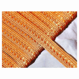 Bronze <b>Ribbon</b> Braid 10mm 20mm Metal <b>Wire</b> Braid Bronze Embroidery Trim Moroccan Sfifa Lace Ethnic 2026 Vintage Haberdashery - Product Image 1