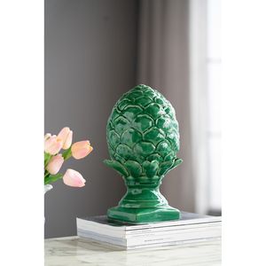 Grande décoration de table élégante Helsa Blooming Artichoke verte 7,5x7,5x12 pouces pour centre de table de mariage - Product Image 3