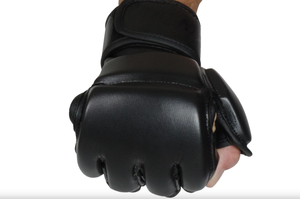 Gants de boxe noirs en PU, légers, pour l'entraînement et le combat, avec fermeture Velcro au poignet, pour MMA, salle de sport, adulte - Product Image 6