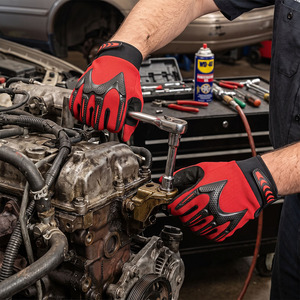 Guantes de Trabajo Mecánicos Amara de Cuero Sintético Reforzado de Alta Calidad Premium, Seguridad Industrial, Certificación CE, Protección Térmica - Product Image 3