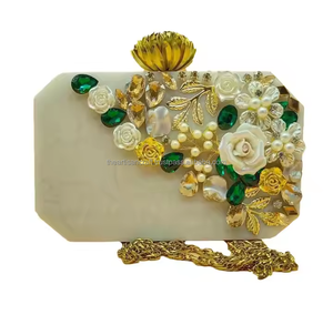 Sac en résine fait à la main de qualité supérieure dames à la mode fête porter embrayage soirée pochette sac à main pour les filles - Product Image 2