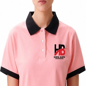 เสื้อโปโลคอปกตัดกันสำหรับผู้หญิง ผ้าเนื้อนุ่ม สวมใส่สบาย สไตล์คลาสสิก ผ้าระบายอากาศ แห้งเร็ว ดีไซน์ทันสมัยสำหรับการสวมใส่ - Product Image 4
