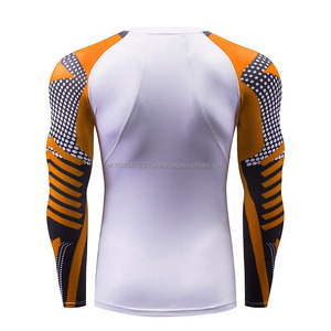 Ropa Deportiva de Fabricante OEM, Camiseta de Compresión MMA Unisex con Impresión 3D por Transferencia de Calor, Transpirable, de Poliéster/Nailon, Mangas Largas - Product Image 3