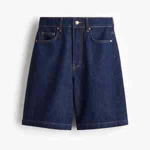 Shorts en jean 100 % coton de haute qualité à ourlet brut, personnalisés pour homme, respirants, décontractés, style streetwear, bleu clair, vintage, pour l'été - Product Image 1