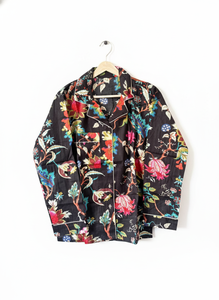 Conjunto de Pijama de Mujer con Rayas Verticales Florales, Ropa de Dormir de Algodón, Elegante Traje de Noche a Rayas, Camisa y Pantalones de Secado Rápido, Largo Completo - Product Image 5