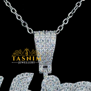 Pendentif Iced de Haute Qualité en Argent Sterling 925 Plaqué Or Rose, Moissanite Flamme Hip Hop Certifiée Unisexe pour TASNIM - Product Image 3