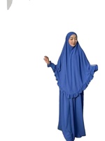 Robe ample décontractée en mousseline de soie pour femme, grande taille, deux pièces, couleur unie, avec burqa et foulard, antistatique et respirante, tenue de prière