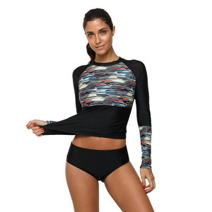 Camiseta de Compresión de Manga Larga para Mujer, Diseño Nuevo, Estampada, de Alta Calidad, para Surf, Venta al Por Mayor - Product Image 3