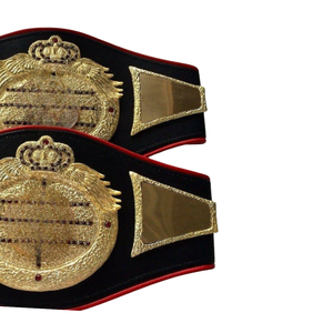 เข็มขัดแชมป์คู่แบบกำหนดเองพร้อมมงกุฎทองคำและตราสัญลักษณ์ปีกนก เข็มขัดแชมป์มวยปล้ำ รุ่นสะสมคุณภาพสูง - Product Image 3