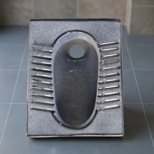 Rustic Black <b>Ceramic</b> Orissa Squatting <b>Pan</b> Toilet - Affordable Porcelain Sanitary Ware WC With P Trap Indian Export - Product Image 2