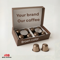 Tendance du café en capsules : Café Arabica d'origine unique du Vietnam, parfumé, marque propre, livraison rapide, prêt à l'exportation