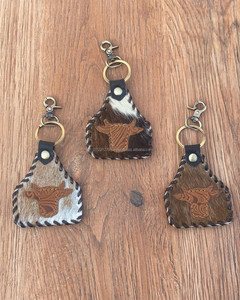 Nouvel arrivage de porte-clés stylisés en cuir cousus porte-clés Offre Spéciale en cuir véritable porte-clés de luxe en cuir de forme unique - Product Image 5