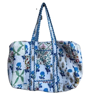 Bolsa de maquillaje pequeña de algodón de lujo para mujer, equipaje de mano, lavable, playa, viaje nocturno, mercado, bolsa de compras, regalo al por mayor - Product Image 1
