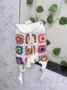 Nueva mochila de ganchillo de diseñador Mochila elegante hecha a mano Vintage Boho Multi Usos Venta caliente Hermosa bolsa de usos de diseñador para niñas - Product Image 5