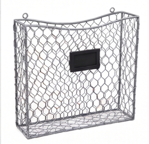Fine Quality Metal <b>Wire</b> <b>Storage</b> <b>Basket</b> Rectangle Hanging Rustic Style Multi-Purpose Organizing <b>Basket</b> - Product Image 4