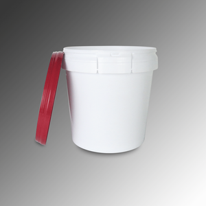 Seau de peinture en plastique PP blanc de 5 litres, réutilisable, écologique, de qualité supérieure, fabriqué au Vietnam, avec poignée en métal, logo personnalisé - Product Image 3